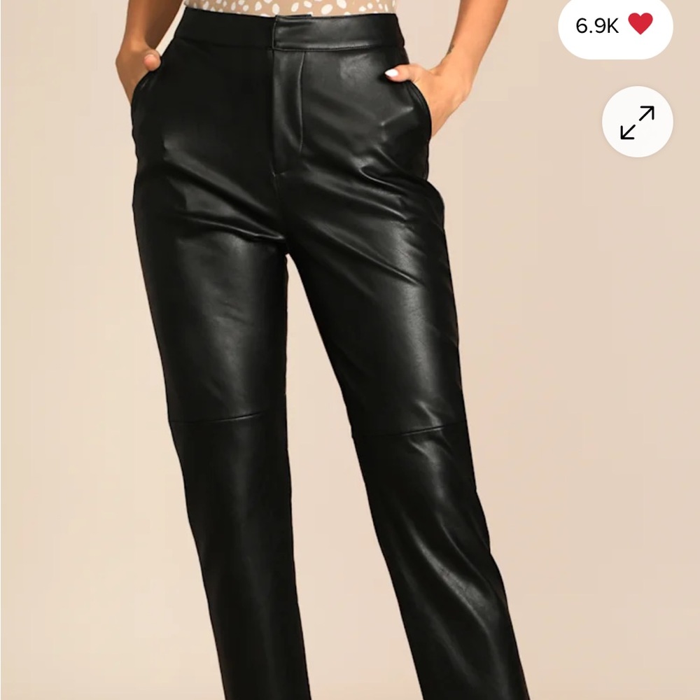 Lulus Open Minded Black Vegan Leather Pants
